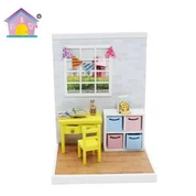 Ξύλινο Μινιατούρο Μελέτη Σπίτι DIY