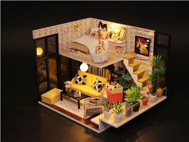 Μοντέλο Ξύλινα Έπιπλα Μινιατούρα Κουκλόσπιτο για Σχολή Χόμπι