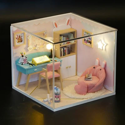 Hongda Doll House φθηνή τιμή 124 Scale Miniature Toydiy Kits για ενήλικες