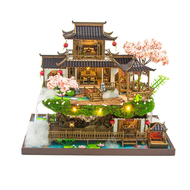 Big Chinese Style Wooden Diy Doll House price